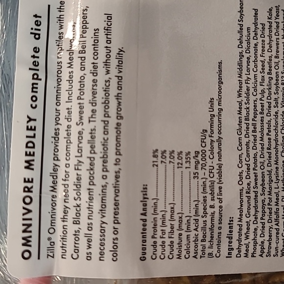 Zilla Omnivore Medley 4oz - Picture 2 of 5